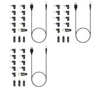 Onchdbfhuu 3X Câble d'alimentation USB vers DC Câble de Charge Universel USB vers Prise CC Cordon d'alimentation avec 39 Adaptateurs de Connecteurs Interchangeables