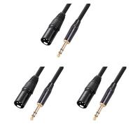 Onchdbfhuu 3X Câble Microphone Stéréo Audio Mâle vers XLR Mâle 6,35 mm 1/4 Pouce - Câble Microphone Haut-Parleur Équilibré Mâle vers XLR Mâle, 1 MèTre