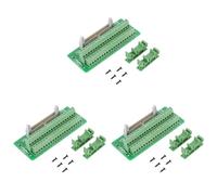Onchdbfhuu 3X Interface de PLC de Prise de Bornier de Carte de DéRivation de Bande de Connecteur D'IDC40P 40Pin avec Le Support, pour Le PLC, Support de Rail DIN
