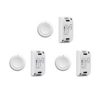 Onchdbfhuu 3X Interrupteur de LumièRe sans Maison Intelligente 433 MHz TéLéCommande AC 110V 220V RéCepteur Bouton Poussoir Chambre Plafonnier Interrupteur