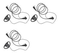 Onchdbfhuu 3X Kit de Casque D'Écoute à MIC PTT Mic en Forme de D 2 Broches Radio Écouteur Talkie-Walkie Crochet d'oreille