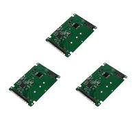 Onchdbfhuu 3X M.2 NGFF B + M Clé SATA SSD à 44 Broches 2.5 IDE Convertisseur Adaptateur Carte avec ÉTui