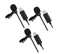 Onchdbfhuu 3X Microphone USB Universel Microphone Lavalier Microphone Ordinateur à Pince Brancher et Utiliser Microphone Omnidirectionnel