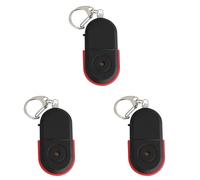 Onchdbfhuu 3X Mini Détecteur de e Sifflet Anti-Perte Alarme sans Balise Intelligente Localisateur de Clé Porte-Clés Tracker Sifflet Son LED Lumière Tracker