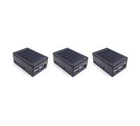 Onchdbfhuu 3X pour 4 Cas Boîte de Coquille Enclosure Installable Cool Ventilateur Aluminium Le Dissipateur de Chaleur Enclosure pour 4B