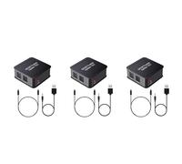 Onchdbfhuu 3X Répartiteur Audio Optique Numérique 1X3, Répartiteur Audio Numérique à Fibre Optique SPDIF TOSLINK, 1 en 3 Sorties, pour DVD HDTV -Ray
