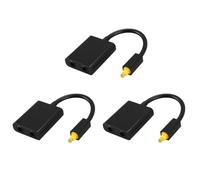 Onchdbfhuu 3X SéParateur Audio Optique NuméRique SPDIF 2 Voies Adaptateur de SéParateur Toslink 1 EntréE 2 Sorties Hub de SéParateur de Câble Optique SPDIF