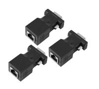 Onchdbfhuu 3X Vga Extenseur Mâle à LAN Cat5 Cat6 RJ45 Adaptateur de Câble Réseau