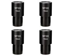 Onchdbfhuu 4X 10X Oculaire de Microscope Grand Angle Adaptateur de Lentilles Optiques Champ 18mm Lentille Oculaire Professionnelle Standard