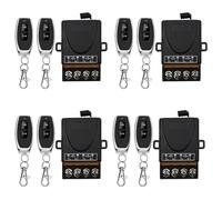 Onchdbfhuu 4X AC 220 V 30A 1CH 433 MHz Commutateur de Télécommande Sans Récepteur de Relais + Émetteur Marche/Arrêt pour Lampe D'Appareil Électrique