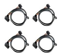 Onchdbfhuu 4X Câble Intégré 12G Mini SAS HD vers U.2 36P SFF-8643 vers SAS U.2 SFF-8639 avec Alimentation SATA 15 Broches, Adapté pour SSD U.2