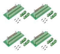 Onchdbfhuu 4X Interface de PLC de Prise de Bornier de Carte de DéRivation de Bande de Connecteur D'IDC40P 40Pin avec Le Support, pour Le PLC, Support de Rail DIN