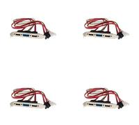 Onchdbfhuu 4X PC Bricolage SATA vers ESATA Et 4Pin IDE Power PCI Fente de Support Câble Profil Pleine Hauteur pour Disque Dur Externe