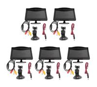 Onchdbfhuu 5Ensemble Moniteur Une Écran LCD HD TFT 800X480 de 5 Pouces avec Double Support de pour Caméra de Recul de Voiture/Vue/Lecteur DVD/Multimédia