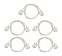 Onchdbfhuu 5pièces 1,4M RS232 DB9 9 Broches Male A Video VGA Cable Adaptateur Male 15 Broches Gris Clair