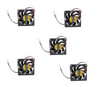 Onchdbfhuu 5pièces 70X70mm 12V 3 Broches PC Computer Case CPU DC Brushless Cooler Cooling Fan Noir