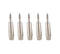 Onchdbfhuu 5X Adaptateur de XLR avec 6,3 mm (M) Prise de Miniphone Argent