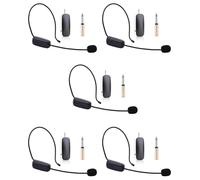 Onchdbfhuu 5X Nouveau Microphone sans UHF Portable 2 en 1 Amplificateur de Volume Microphone Casque Professionnel pour l'enseignement de la Parole