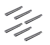 Onchdbfhuu 6pièces 19 Pouces 1U Armoire Rack Pass-Through 24 Ports CAT6 Panneau de Brassage Port de Contact RJ45 (Port de Contact RJ45) Cadre Modulaire