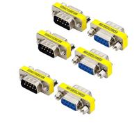 Onchdbfhuu 6X Adaptateur VidéO D'Ordinateur DB9 DB9 Mâle à Port SéRie à Trou 9 Broches VGA Adaptateur de Câble