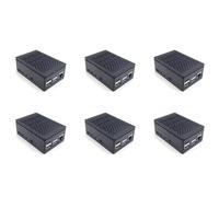 Onchdbfhuu 6X pour Cas BoîTe de Coquille Enclosure Installable Cool Ventilateur Aluminium Le Dissipateur de Chaleur Enclosure pour 4B