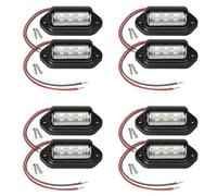 Onchdbfhuu 8 Pièces SéRies 12 V LED NuméRo de Plaque D'Immatriculation LumièRe pour Voiture Bateaux Moto Automobile Avion RV Camion Remorque Lampes ExtéRieures