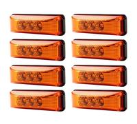 Onchdbfhuu 8X 3 LED 3.9 Pouces Voiture Camion CôTé Marqueur LumièRe Queue Feux Indicateurs Indicateur Marqueur 10-24V pour Remorque RV Bateau Camion