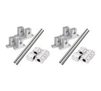 Onchdbfhuu 8X Ensemble de Glissières à Roulement Linéaire Horizontal Ensemble de Glissières à Roulement à Mouvement Linéaire de 8Mm de Diamètre Ensemble D'Axes Optiques à Linéaire 200Mm