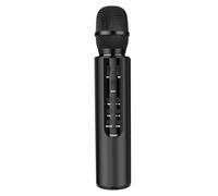Onchdbfhuu Microphone Puissant Portatif Karaoké Noir