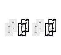 Onchdbfhuu Paquet de 4 Plaques Murales à Brosse avec Support de Basse Tension Simple Passage de Câble à Travers L'Insert pour D'Enceinte