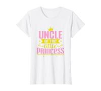 Oncle de la Petite Princesse T-Shirt Graphique avec Valeur, Femme, Blanc, XS