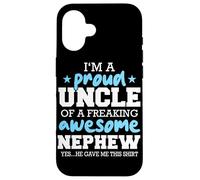 Oncle Fier d'être l'oncle d'un Neveu génial, il m'a donné ça Coque pour iPhone 16