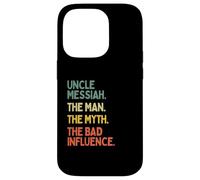 Oncle Messiah Citation Humoristique The Man The Myth The Bad Influence Coque pour iPhone 14 Pro