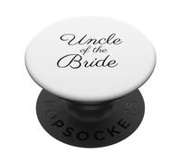 Oncle of The Bride, Wedding & Bridal, Black Script Police PopSockets PopGrip Adhésif