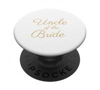 Oncle of The Bride, Wedding & Bridal, Tan Script Police PopSockets PopGrip Adhésif