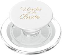 Oncle of The Bride, Wedding & Bridal, Tan Script Police PopSockets PopGrip pour MagSafe