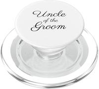 Oncle of The Groom, Wedding & Bridal, Black Script Police PopSockets PopGrip pour MagSafe
