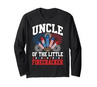 Oncle of The Little Firecracker Fourth of July Fun Manche Longue