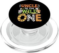 Oncle of The Wild One Kids Boys Safari Zoo Anniversaire Famille PopSockets PopGrip pour MagSafe