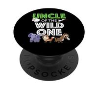 Oncle of The Wild One Zoo Animal Safari PopSockets PopGrip Adhésif