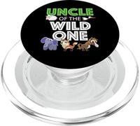 Oncle of The Wild One Zoo Animal Safari PopSockets PopGrip pour MagSafe