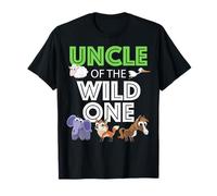 Oncle Of The Wild One Zoo Animal Safari T-Shirt