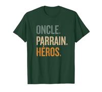 Oncle Parrain Héros Cadeau pour Les parrains T-Shirt, Homme, Vert Forêt, L