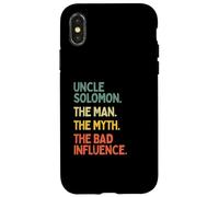 Oncle Salomon Citation Humoristique The Man The Myth The Bad Influence Coque pour iPhone X/XS
