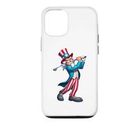 Oncle Sam Jouant au Golf 4 Juillet pour garçons Filles Enfants Coque pour iPhone 12/12 Pro