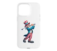 Oncle Sam Jouant au Golf 4 Juillet pour garçons Filles Enfants Coque pour iPhone 15 Pro Max
