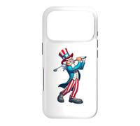 Oncle Sam Jouant au Golf 4 Juillet pour garçons Filles Enfants Coque pour iPhone 17 Pro