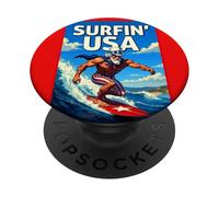 Oncle Sam Surfin' PopSockets PopGrip Adhésif