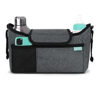 Onco Organisateur Poussette Pour Nécessaire à Bébé - Compatibilité Avec Tous les Landaus - Porte-biberon - Gris Anthracite