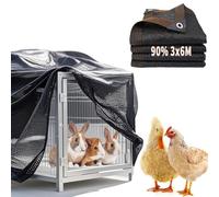 Oncpcare 1,8x1,8m Abri de Poule Extérieur, Toile de Protection Solaire UV 90% pour Cage de Lapin et Abri de Coop - Solution d’Ombre pour Cage de Compagnie
